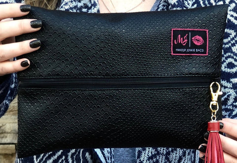 Black Cobra Makeup Junkie Bag