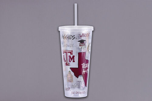 TX A&M || Tumbler with Straw