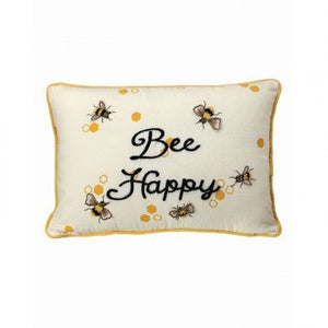 Bee Happy Embossed Pillow