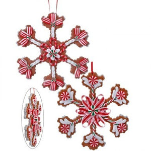 8.5" Claydough Candy Snowflake Ornament