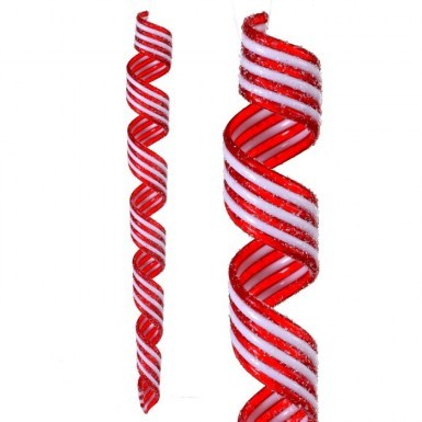 12" Sugared Ribbon Candy Swirl Ornament