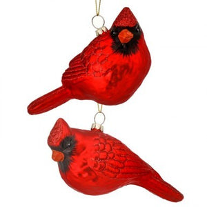 6" Glass Cardinal Ornament