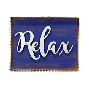 Rustic "Relax" Sign