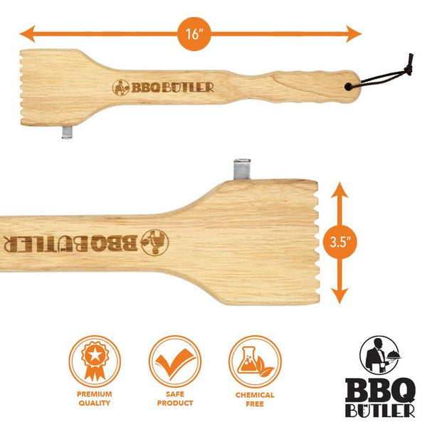 BBQ Butler || Wooden BBQ Scraper