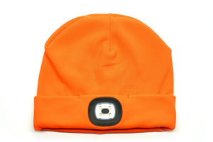 Night Scope Sportsman Rechargeable LED Beanie Hat || Orange