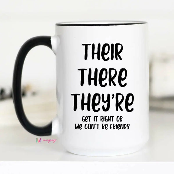 Their There They're Mug