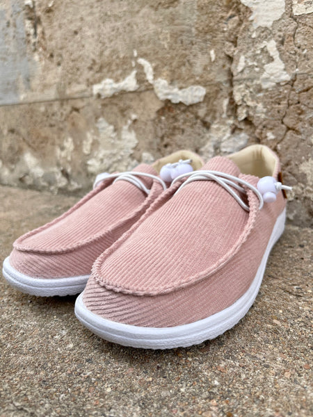 Kayak Shoe || Blush Corduroy