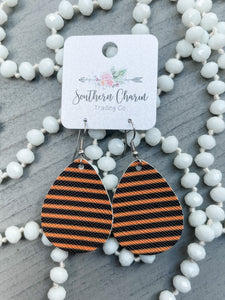 Halloween Striped 2” Earrings