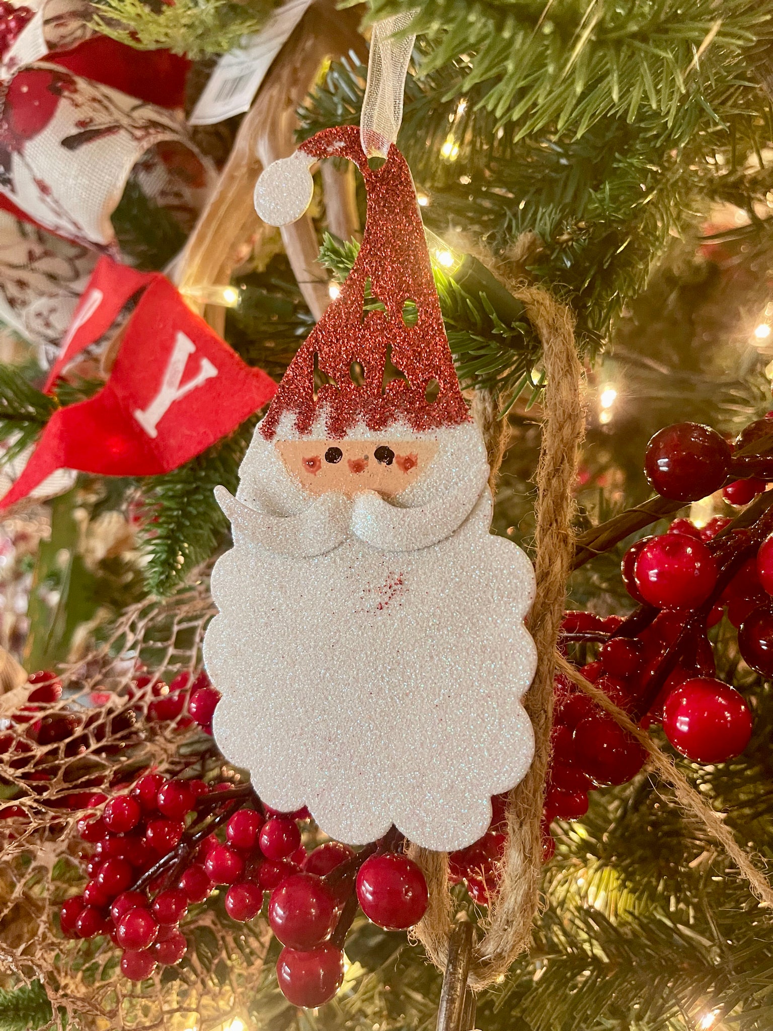 Santa Metal Ornament