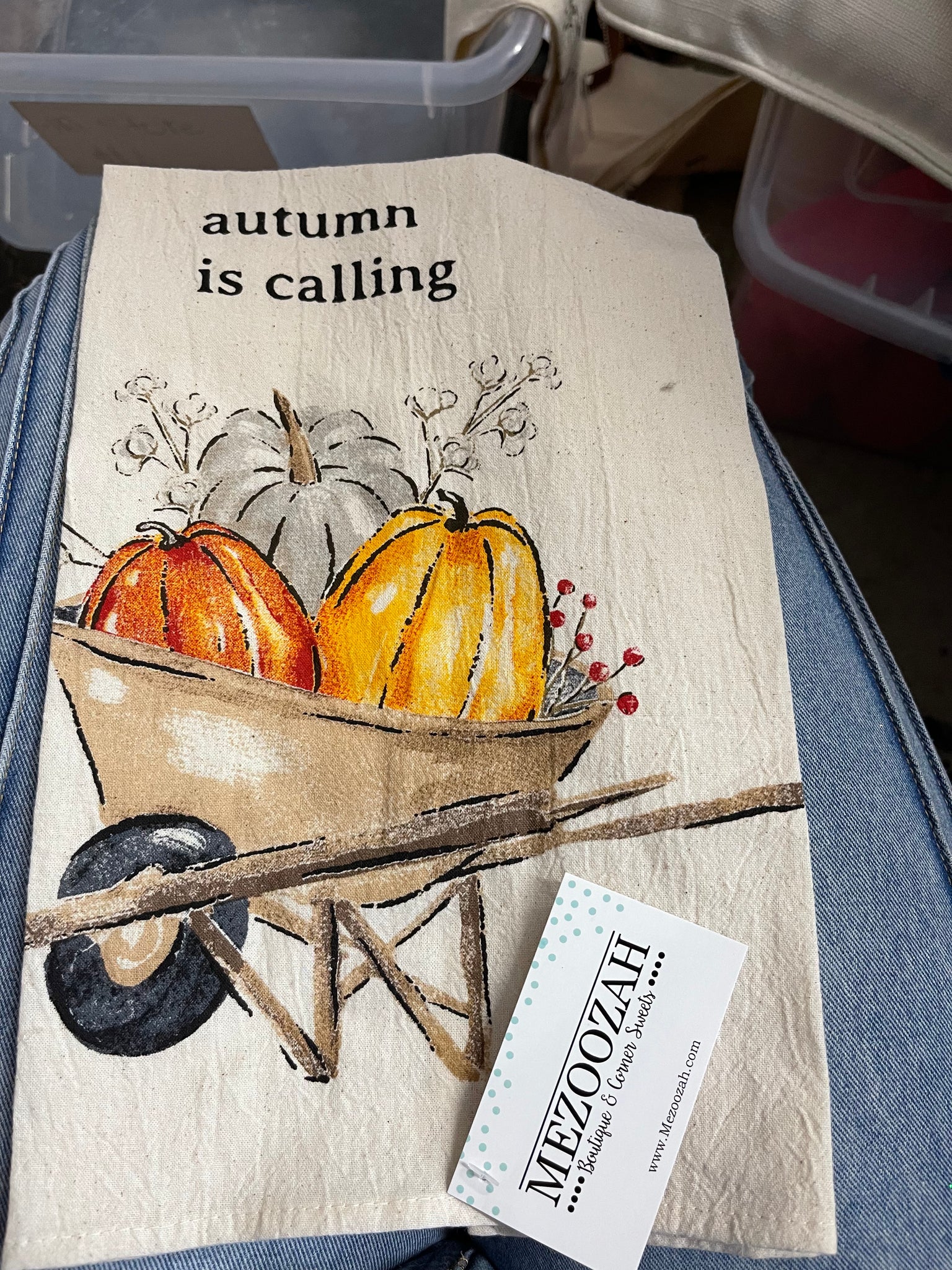 Autumn is Calling Tea Towel