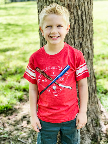 Baseball Sleeve Stripe Kid's T-Shirt