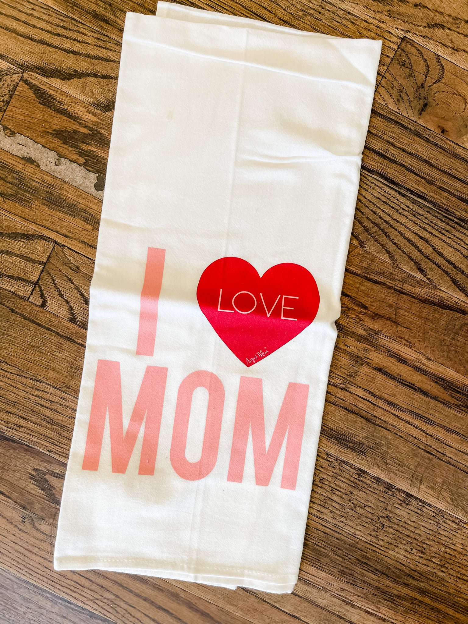 I Love Mom Tea Towel