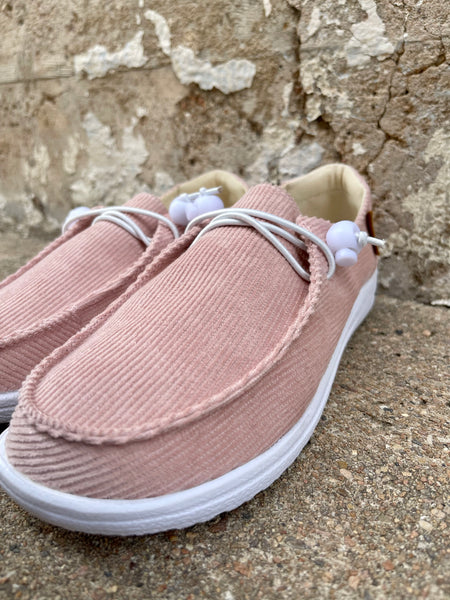 Kayak Shoe || Blush Corduroy