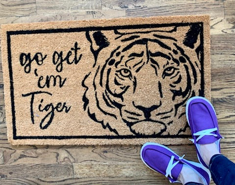 Go Get 'Em Tiger Coir Doormat