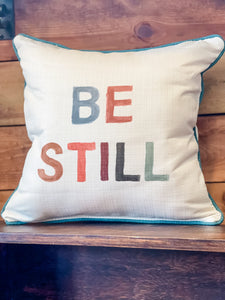 Be Still Poster Pillow + Piping
